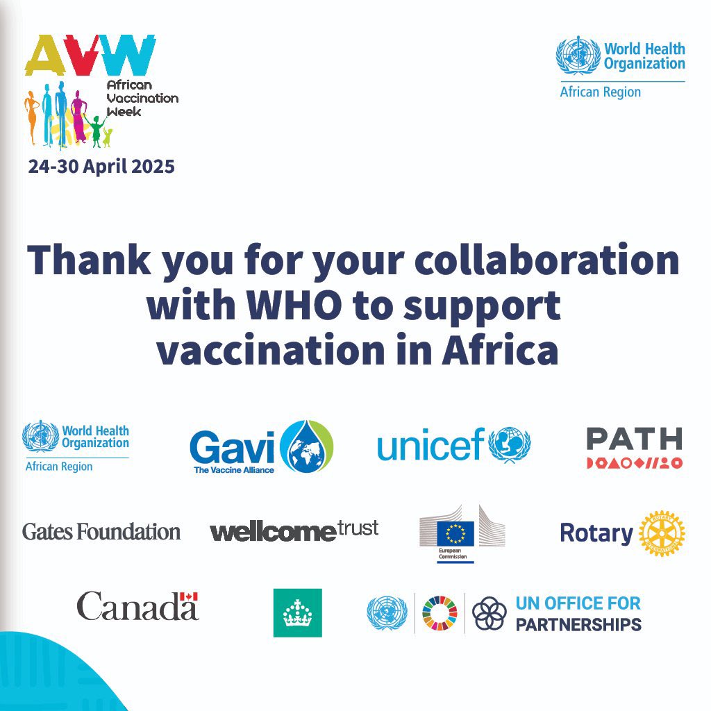WHO Tanzania (@who_tanzania) on Twitter photo The road to eradicating vaccine-preventable diseases starts with commitments.
<a href="/WHO/">World Health Organization (WHO)</a> & partners will continue to drive collaboration & ensure every life matters!
#AVW2025 #VaccinesForAll The road to eradicating vaccine-preventable diseases starts with commitments.
<a href="/WHO/">World Health Organization (WHO)</a> & partners will continue to drive collaboration & ensure every life matters!
#AVW2025 #VaccinesForAll