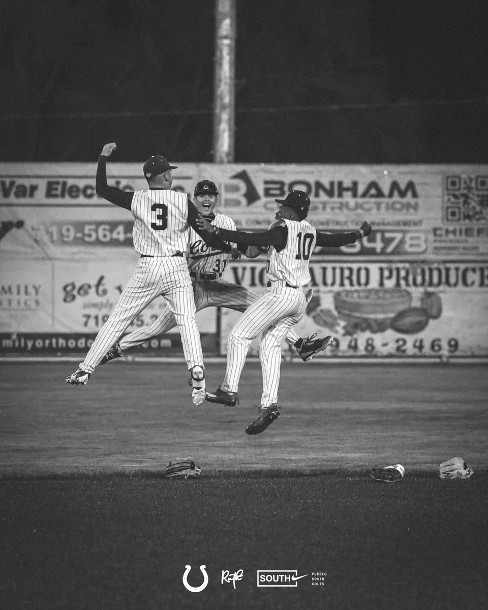 𝐂𝐎𝐋𝐓𝐒 𝐖𝐈𝐍.

What a way to honor the class of 2025 tonight. As we work toward playing our best baseball, we took time tonight to honor four guys who have given everything to the program. Damian Cordova, Drew Nolasco, Ethan Rivera and Aiden Teschner have been vital to the
