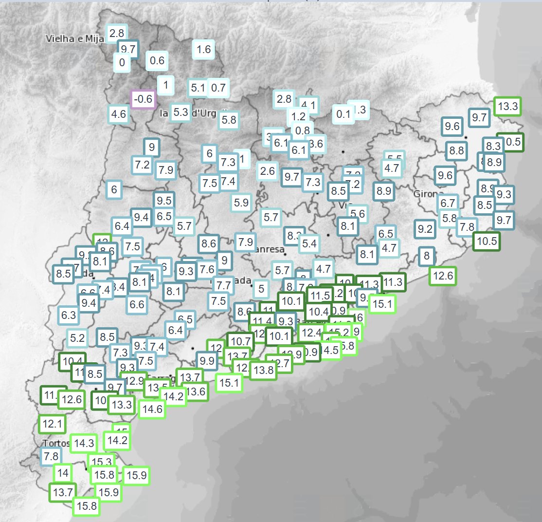 ❗️Bon dia! Últim dia d'abril molt plàcid, amb força sol. Boires i núvols baixos matinals que persistiran més a l'Ebre amb alguna gota. Traces de núvols prims decoratius i les nuvolades de tarda difícilment deixin xàfecs al nord. TºC semblants, a l'espera de més calor pel pont.