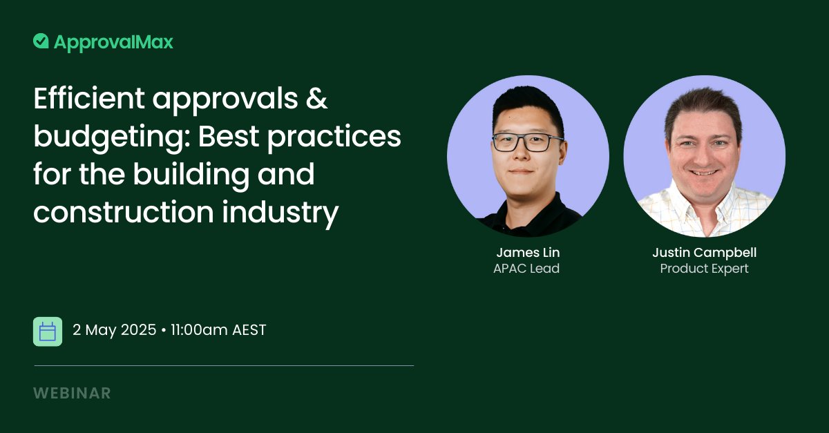 🚨 2 days to go!

Join our webinar on Friday to learn how finance and project teams are streamlining approvals &amp; budgets with ApprovalMax. 

✅ Real examples
✅ Live demo
✅ Practical takeaways

👉 Register: eu1.hubs.ly/H0jLlZP0

#Construction #Finance #Webinar #Budgets