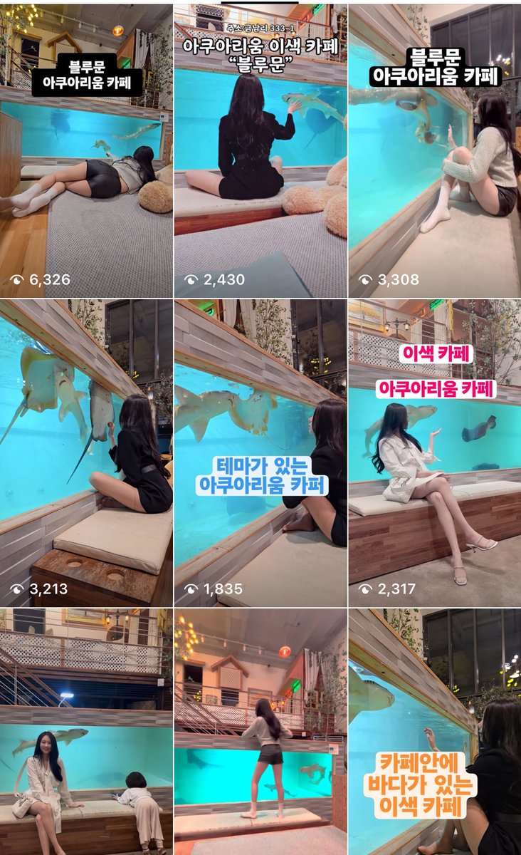 여기 계정 들어가보면 개역겨움....ㅋㅋㅋ
이게 카페 홍보영상인지 여자엉덩이 보여주는 계정인지 참........