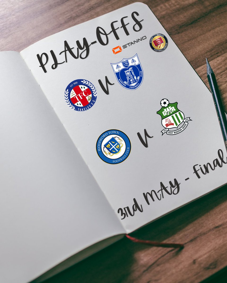 Essex Senior League (@essexsenior) on Twitter photo ⚽️ PLAY OFFS | TONIGHT ⚽️
7.45PM
<a href="/takeley_fc/">Takeley_FC</a> v <a href="/barkingfc/">Barking FC</a>
<a href="/WoodfordTownFC/">Woodford Town FC</a> v <a href="/GWRovers/">Gt Wakering Rovers</a>
#ESL #RacetoStep4 ⚽️ PLAY OFFS | TONIGHT ⚽️
7.45PM
<a href="/takeley_fc/">Takeley_FC</a> v <a href="/barkingfc/">Barking FC</a>
<a href="/WoodfordTownFC/">Woodford Town FC</a> v <a href="/GWRovers/">Gt Wakering Rovers</a>
#ESL #RacetoStep4