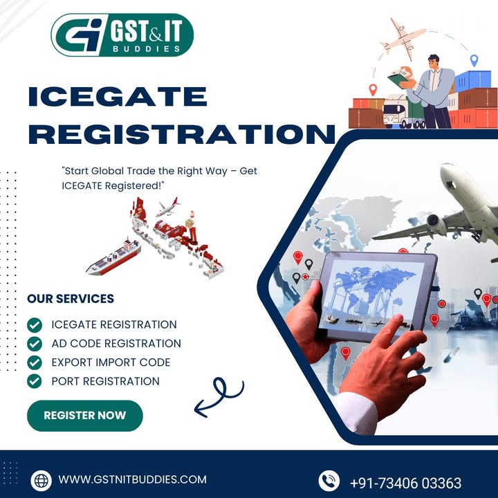 gst_itbuddies's tweet image. ICEGATE Registration with GST & IT Buddies – Start Your Global Trade Today
Starting your Import-Export Business?
📞 Call Now: 7340603363
🌐  zurl.co/NKqJ7
#ICEGATERegistration #IECCode #ImportExportIndia #CustomsClearance #StartExportBusiness #GSTandITBuddies
