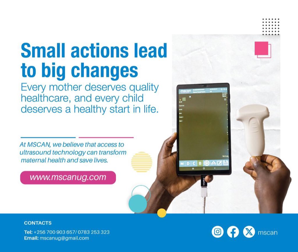 <a href="/mSCAN_Ug/">mSCAN</a> is here to ensure a safe and positive experience for every pregnant mother, no matter their socio-economic status or location. 

At USD 2,000(buy or donate for a remote medical facility), join the revolution to save lives. 

<a href="/mSCAN_Ug/">mSCAN</a> #SaveAMother #SaveALife