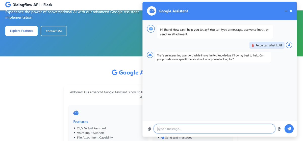 Yash_Kavaiya_'s tweet image. @DialogflowXp @Dialogflow @DialogflowI 🚀
A modern chatbot with voice input, file uploads, and smart responses using Google's Dialogflow and Flask backend.
Try the demo: …ates-929110599991.us-central1.run.app
GitHub: github.com/Yash-Kavaiya/D…
#AI #Chatbot #Dialogflow #Flask