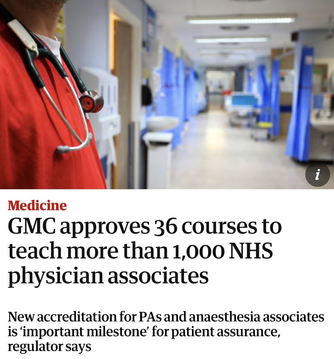 Remarkable conduct from the GMC.

The Leng Review is currently investigating whether PAs are safe seeing NHS patients. 

Yet here's the GMC steaming ahead will rolling out 1000s more PAs, in the face of fierce opposition from doctors with major safety concerns.