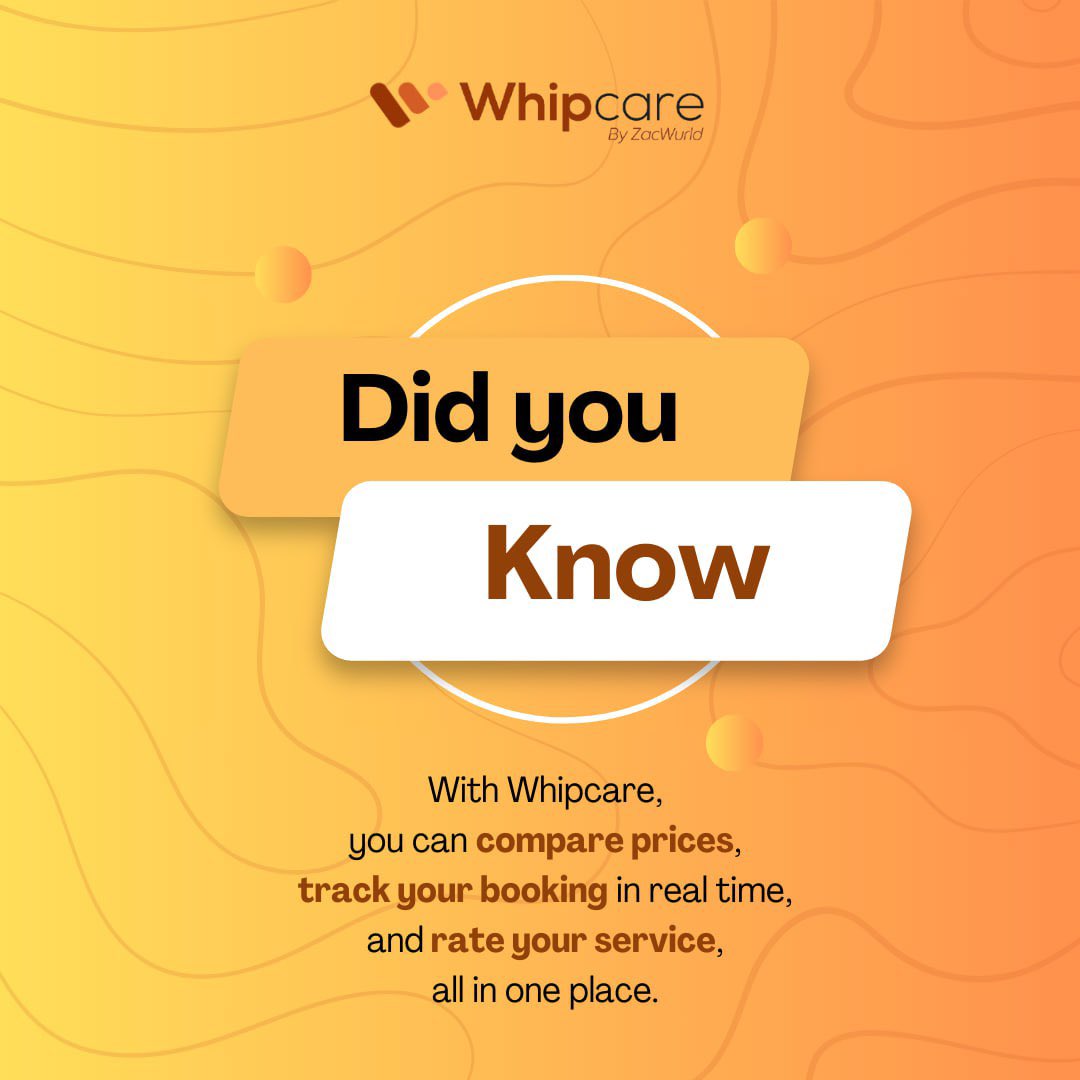 whipcareapp's tweet image. Most people still call “a guy” for car service — but there’s a better way.

Track. 
Compare. 
Rate. 
Repeat.

📲 Whipcare gives you full control of your car care.

Download Whipcare. Car care, made smarter.
#WhipcareFacts #CarServiceNigeria #AutoSmart #NoMoreGuesswork