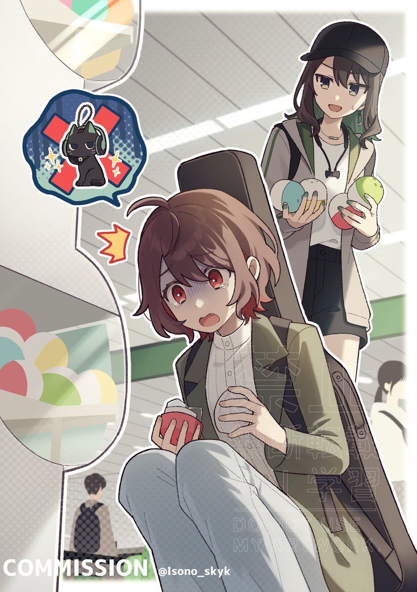 Isono_skyk's tweet image. #Skeb リクエストありがとうございました💚❤️