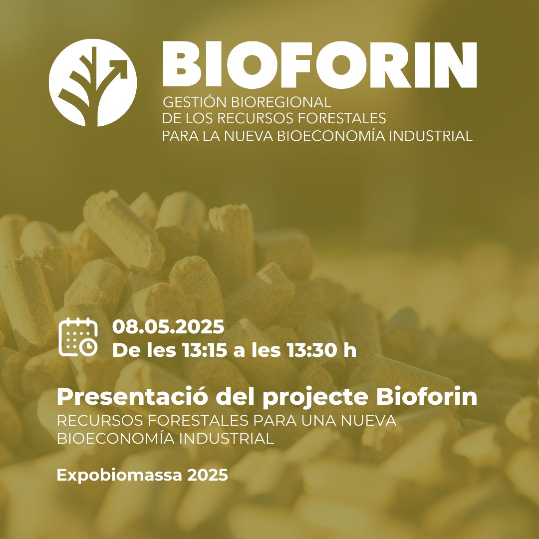 [CA] Ens veiem a #Expobiomassa2025! 🪵 

 🗣 Lorenzo Morales, project manager de #Bioforin, presentarà el projecte a <a href="/EXPOBIOMASA/">EXPOBIOMASA</a>

📍Del 6 al 8 de maig, també ens trobareu a l’estand de <a href="/Bioenergia_Cat/">Clúster Bioenergia Cat</a>  (núm. 446)

No us perdeu aquesta cita clau per al futur del sector forestal!