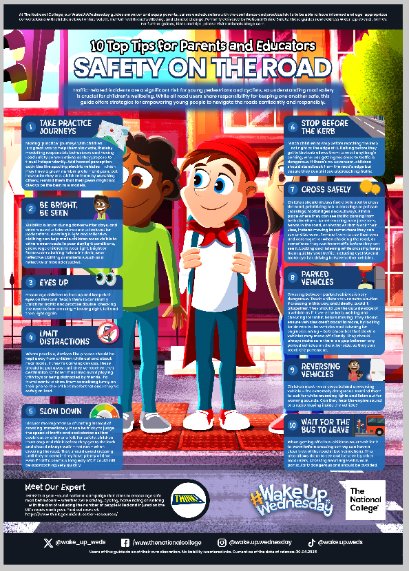 officebhps's tweet photo. Stop, look, and listen! Our latest #WakeUpWednesday guide is packed with practical tips to keep children safe around roads – from avoiding distractions to staying visible! https://t.co/SUs0wrrCVz #ChildSafety #RoadSafetyTips https://t.co/EgwxoznV6S