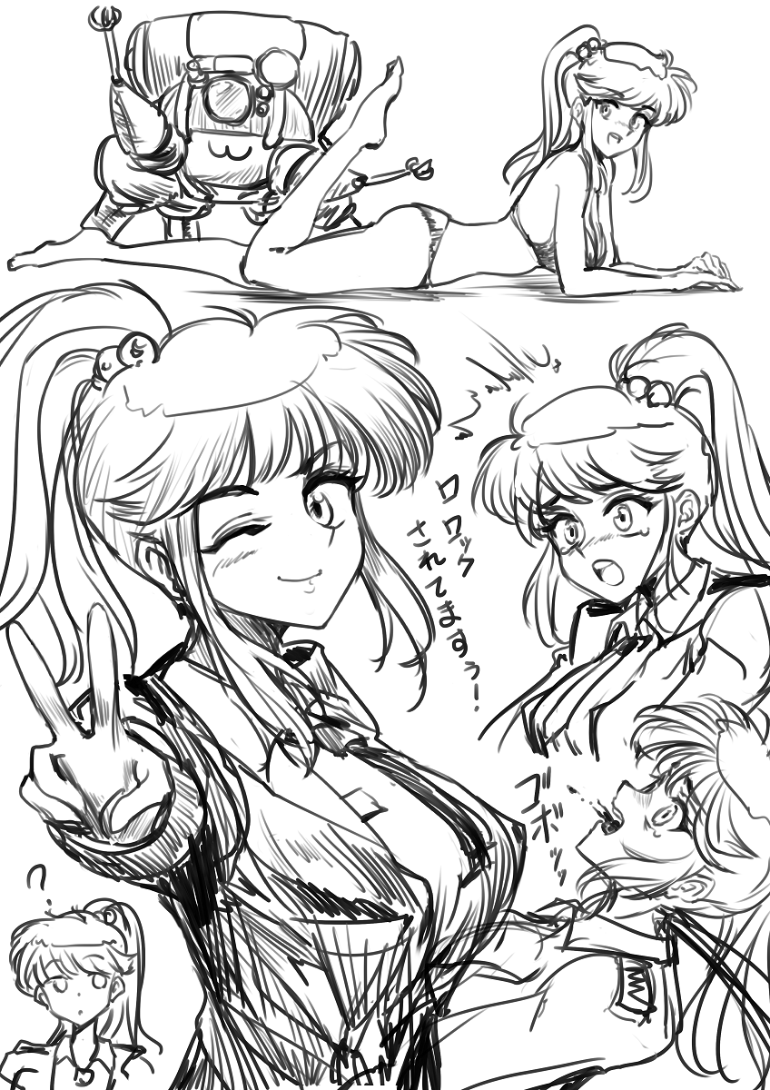 #今月描いた絵を晒そう
何故か1980年代 究極超人あ～ると攻殻機動隊 