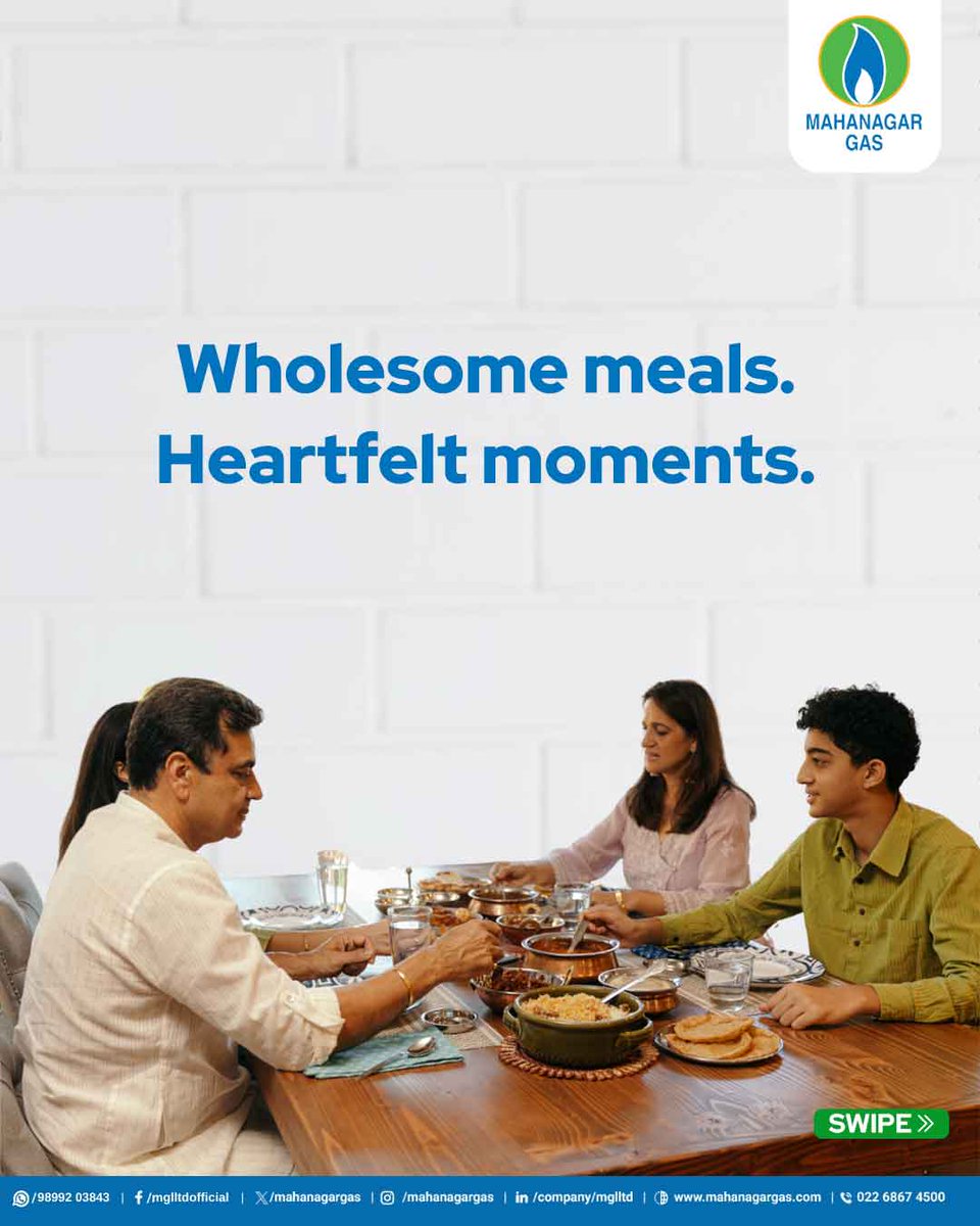 mahanagargas's tweet image. From stovetop to table, every moment counts… Let love simmer on a safe, clean flame and serve up memories that last a lifetime. 📷📷Wholesome meals. Heartfelt conversations.
Powered by PNG! #CookWithMGL