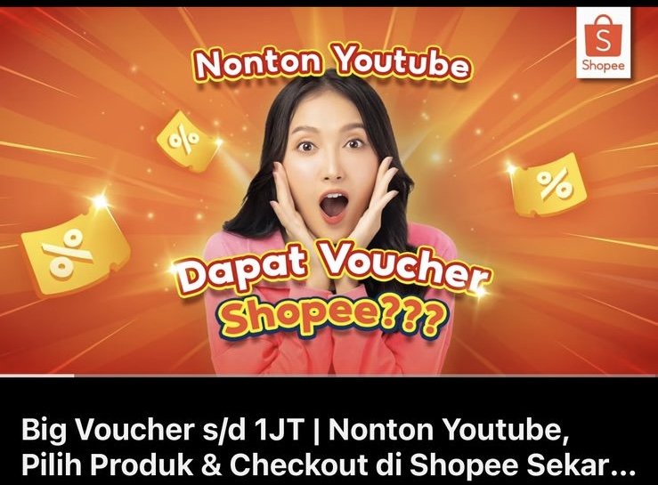 Mau banget dapet BIG Voucher s/d 1 JUTAAA~ Katanya cuma nonton YouTube dapet diskon belanja shopee tiap hari! #VoucherShopeeDiYoutube