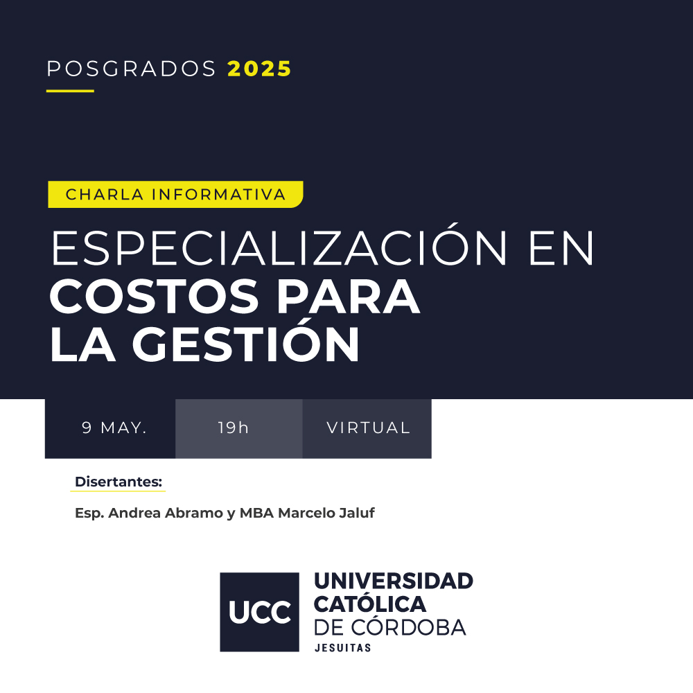 ¿Sos profesional de la economía, de la administración? ¿Necesitás actualizar y optimizar tu formación en materia de costos? Nuestra Escuela de Posgrado te ofrece la ESPECIALIZACIÓN EN COSTOS PARA LA GESTIÓN, que abrirá una nueva cohorte el próximo 25 de mayo. Este posgrado