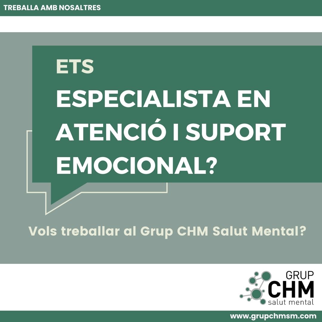 Ets Especialista en atenció i suport emocional?

Consulta  les ofertes de feina de substituts/es d’Especialistes en atenció i  suport emocional del Programa en Cercle per a l’Acompanyament Emocional  del #GrupCHMsm

👉grupchmsm.com/treballa-amb-n…