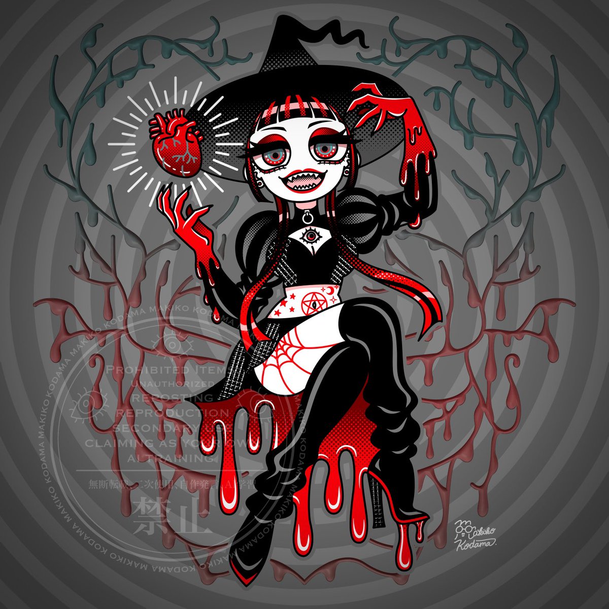 「今夜は #ワルプルギスの夜 #Walpurgisnacht #Witch」|Makiko Kodama🤓🌈のイラスト