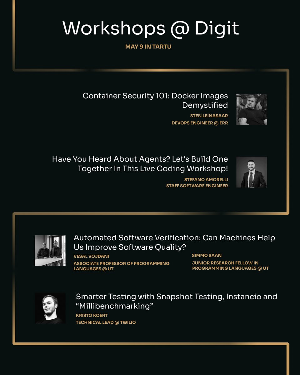 Digit’s workshop lineup is as diverse as our crowd 👏🏼

Led by people who do the stuff they talk about, these hands-on sessions are packed with tips you’ll want to try out the minute you’re back at work (or before lunch)👨‍💻

The program 👉 digit.dev/agenda/

#digitconf