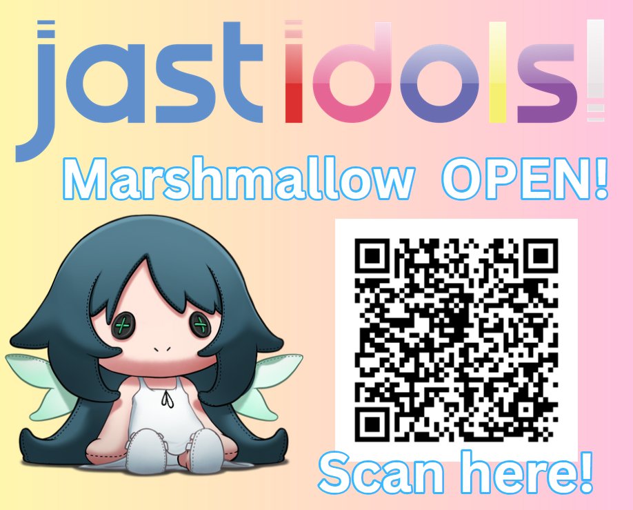 JASTIdols's tweet image. Less than 48 hours left to our first stream! 💦

Got any burning questions you want answered by the girls? We've opened a marshmallow account-  either scan the picture or find the link below and we'll answer them LIVE!