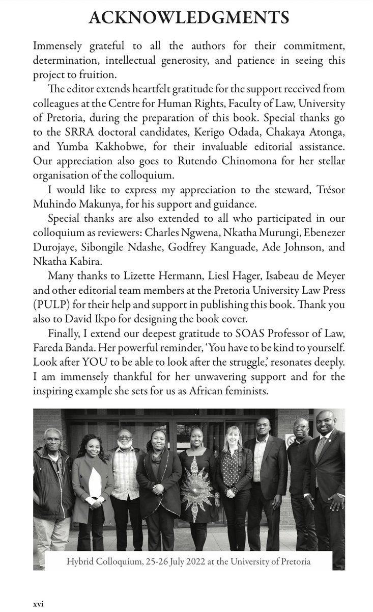 I am profoundly grateful to the incredible authors, intellectual generosity and patience that brought this project to life. Thanks to colleagues at the <a href="/CHR_HumanRights/">CentreForHumanRights</a> &amp; PULP, <a href="/UPTuks/">University of Pretoria</a> for their invaluable support 🙏🏽

<a href="/k_odada/">K Odada</a> <a href="/musubakoto/">Musu Bakoto Sawo</a>