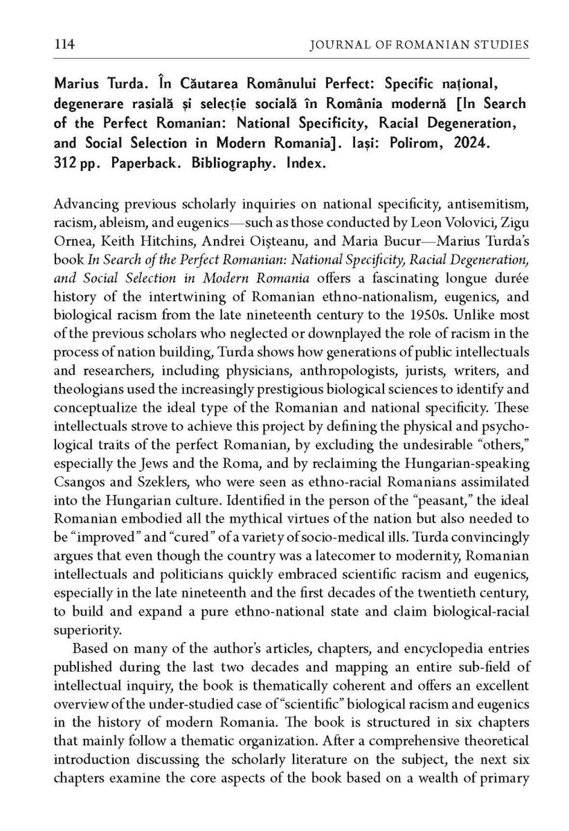 Thank you Stefan Ionescu for your generous and detailed review of my book, In Search of the Perfect Romanian, published in the last issue of Journal of Romanian Studies Aril 2025).