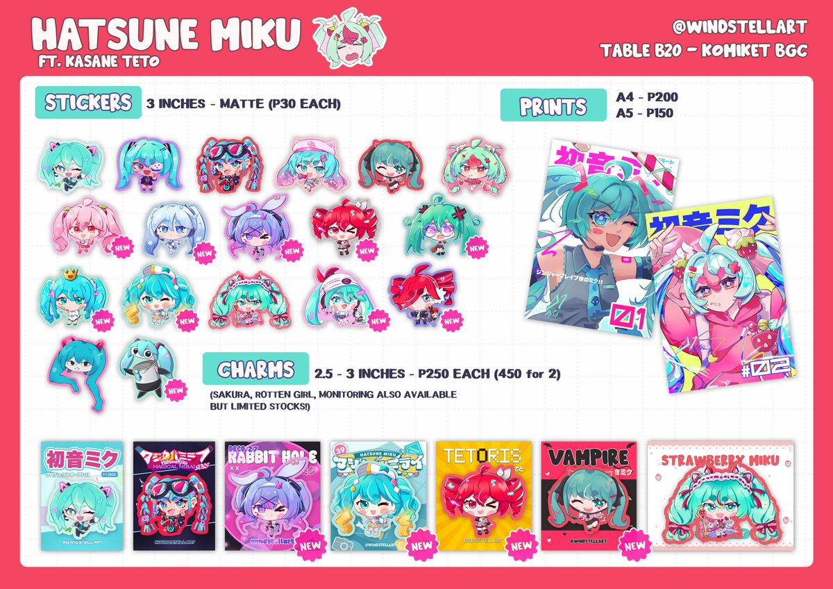 windstellart's tweet image. [ Shares are appreciated! ✨]

BGC Komiket Catalog 🍃
Table B20 with @MuriLayt &amp;amp; @mikicho_art 

(DM me for reservations!)

#art #catalog #HatsuneMiku #VOCALOID #KasaneTeto  #HonkaiStarRail #Robin #Jinx #Persona5 #joker