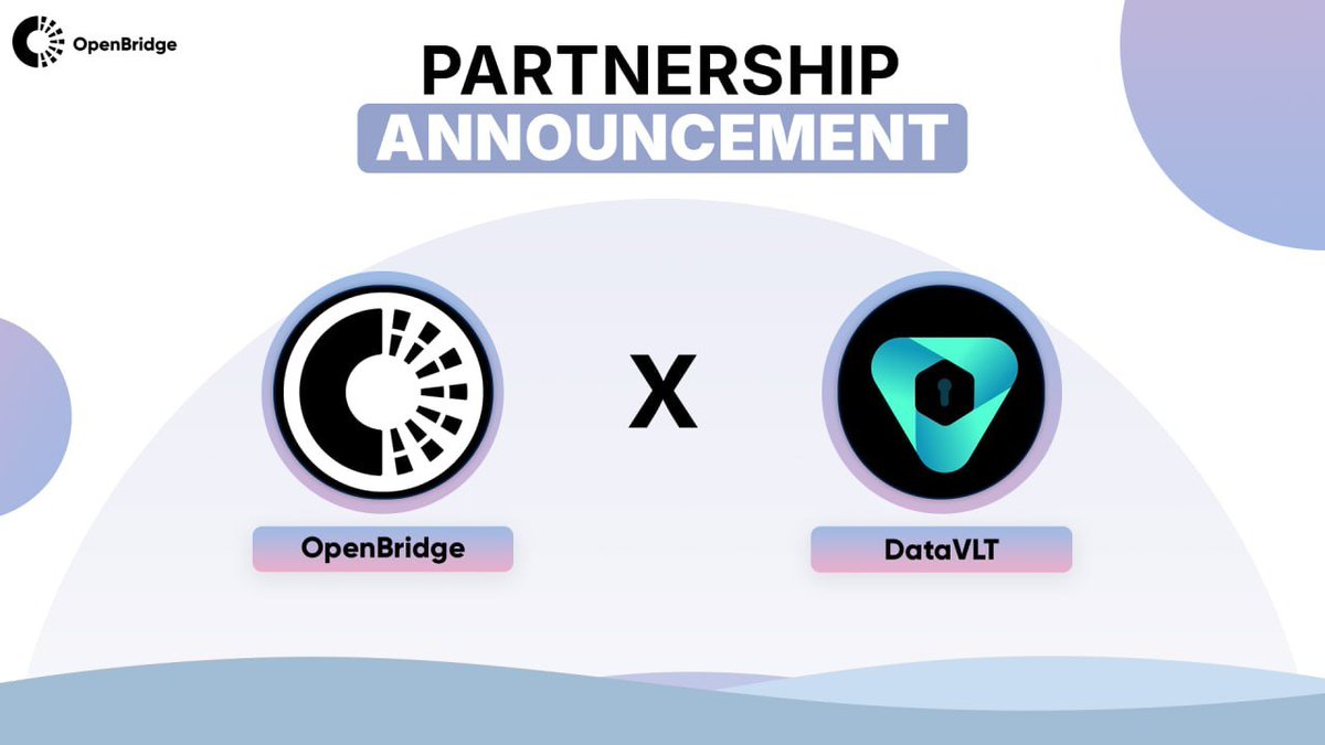 Exciting Partnership Alert

<a href="/OpenBridgeAI/">Open Bridge</a> 🤝<a href="/DataVLTAI/">DataVLT</a>

OpenBridge
First cross-chain decentralized oracle that empowers smart contracts with real-time, AI-validated data

DataVLT
AI hub revolutionizing IoT with autonomous AI, secure interoperability &amp; user-controlled data privacy