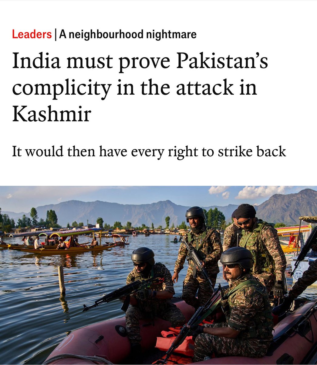 Umar Cheema (@umarcheema1) on Twitter photo First show the evidence about Pakistanās involvement, ā¦ā¦ā¦<a href="/TheEconomist/">The Economist</a>ā© asks India
economist.com/leaders/2025/0⦠First show the evidence about Pakistanās involvement, ā¦ā¦ā¦<a href="/TheEconomist/">The Economist</a>ā© asks India
economist.com/leaders/2025/0ā¦