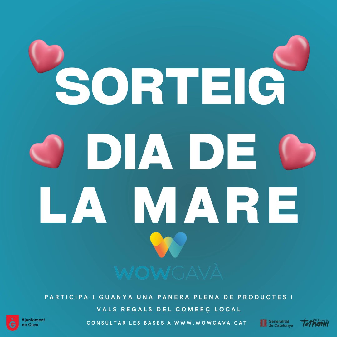 WOW GAVÀ celebra el Dia de la Mare amb un súper sorteig. A més, molts dels establiments adherits donen suport a la Fira d'Espàrrecs de Gavà i l'entitat hi serà present.

Ens ho ha explica Patricia Salmerón, dinamitzadora de WOW Gavà. ⬇️⬇️⬇️
radiogava.cat/programs/gavam…