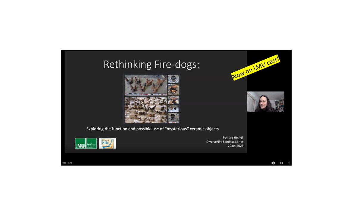 Now available: Patrizia's Heindl DiverseNile Seminar on "Rethinking fire dogs" - for all who missed yesterday's presentation cast.itunes.uni-muenchen.de/clips/iKMCIBJK… #NewKingdom #Egypt #Nubia #materialculture #ceramics