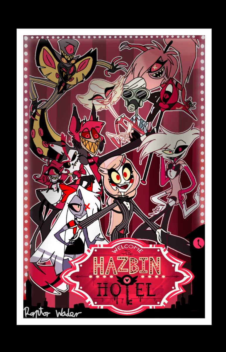 RaptorWader's tweet photo. Hazbin Hotel Pilot Poster 
Redraw

#art #fanart #artist #draw #drawing  #flipaclip #digitalart #artwork #fanartwork #hazbinhotelart #hazbinhotel #alastor #stayedgone #hazbinhotelsong
#blitzo #charliemorningstar #duetart #helluvaboss #hellaverse #alastor #husk #veggie #angeldust https://t.co/Rvo4YieaOF