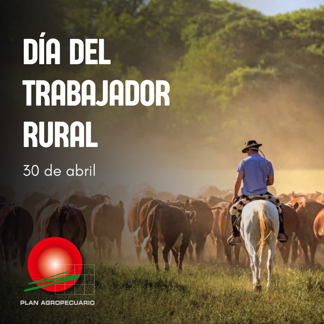 𝟑𝟎 𝐝𝐞 𝐚𝐛𝐫𝐢𝐥 - 𝐃𝐢́𝐚 𝐝𝐞𝐥 𝐓𝐫𝐚𝐛𝐚𝐣𝐚𝐝𝐨𝐫 𝐑𝐮𝐫𝐚𝐥
Saludamos a todos los trabajadores y trabajadoras de nuestro campo.

#DiaDelTrabajadorRural #TrabajoRural #Campo #ProducciónAgropecuaria #Ruralidad #Ganadería  #PlanAgro