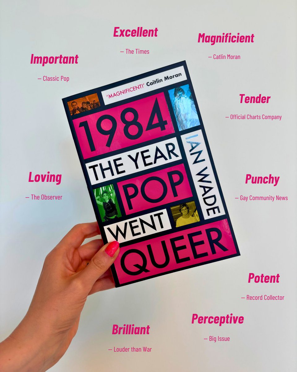 <a href="/guardian/">The Guardian</a> Book of the Year. <a href="/clashmagazine/">CLASH</a> Book of the Year. Need we say more? Just read it. 🌈

'MAGNIFICENT!' CAITLIN MORAN
'A riveting read about a pop revolution hiding in plain sight' PETE PAPHIDES
'Very funny and very moving' JUDE ROGERS

<a href="/wadeywade/">Ian Wade</a>