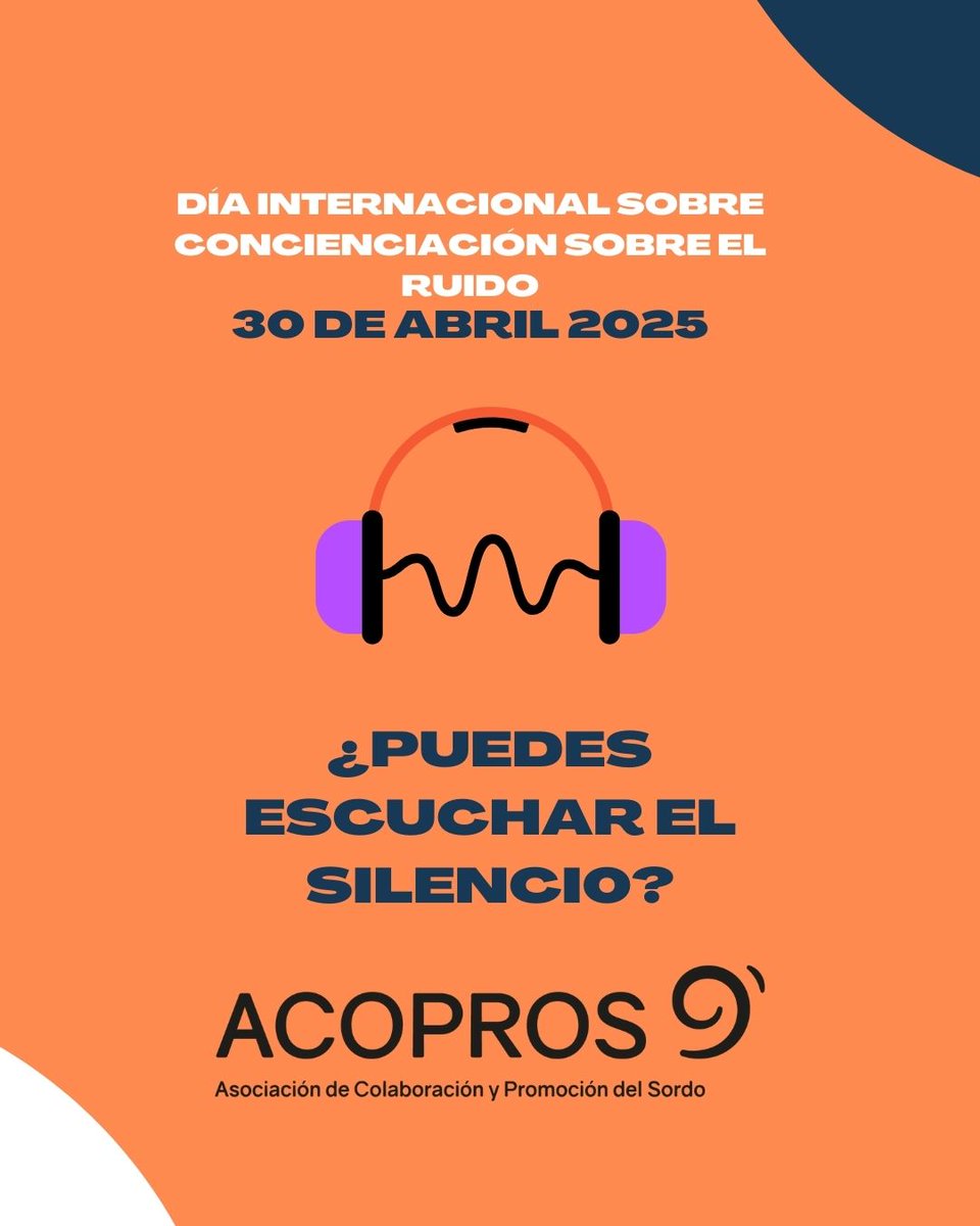 Hoy celebramos el Día Internacional de Concienciación sobre el Ruido 🎧🔇
instagram.com/p/DJEaEPeBb14/
*Programas de interés general para fines de carácter social con cargo a la asignación tributaria de 0,7% del impuesto sobre la renta de las personas físicas.