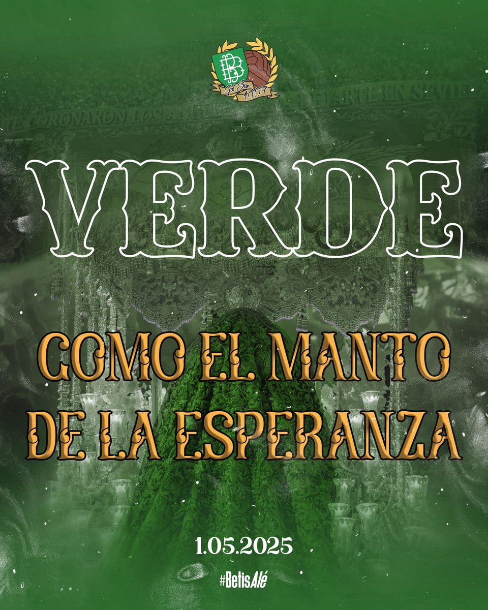 01.05.2025

VERDE... COMO EL MANTO DE LA ESPERANZA. 💚

#TodosDeVerde #BetisAlé