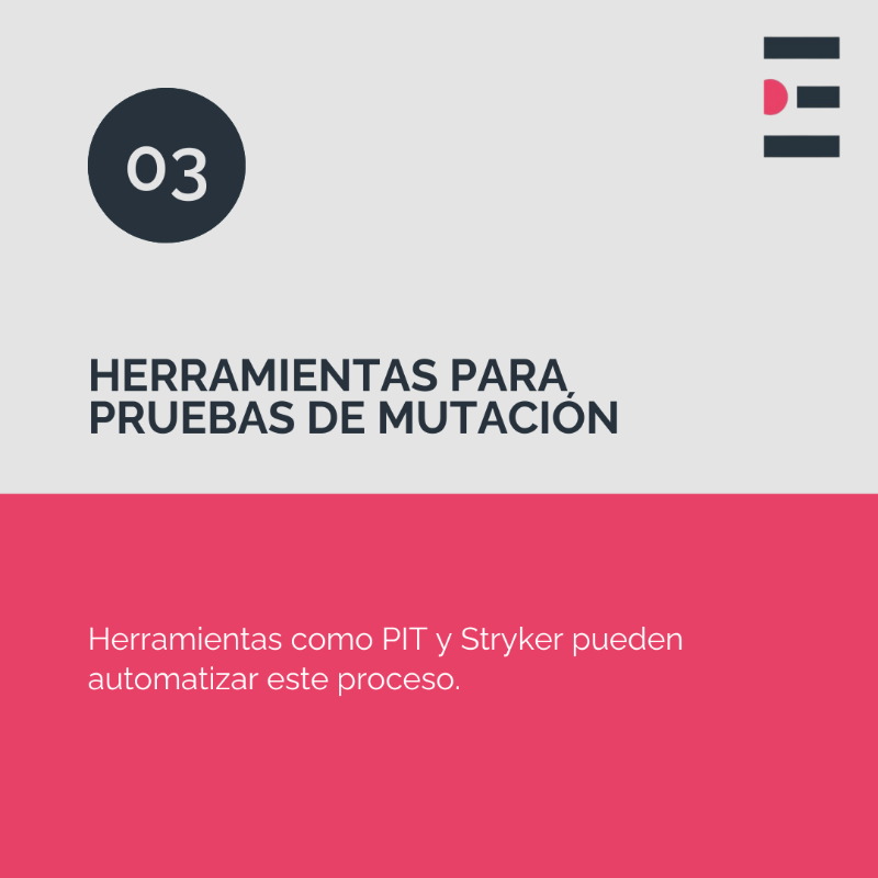 SentrioVSM's tweet photo. ¿Y si modificaras tu código para mejorarlo? Las 𝗽𝗿𝘂𝗲𝗯𝗮𝘀 𝗱𝗲 𝗺𝘂𝘁𝗮𝗰𝗶𝗼́𝗻 inyectan errores para ver si tus tests los detectan. Si no… tienes trabajo. 🔧 Usa herramientas como PIT o Stryker y llévalas a tu CI/CD. #Testing #DevTips #CalidadDeSoftware #CI_CD