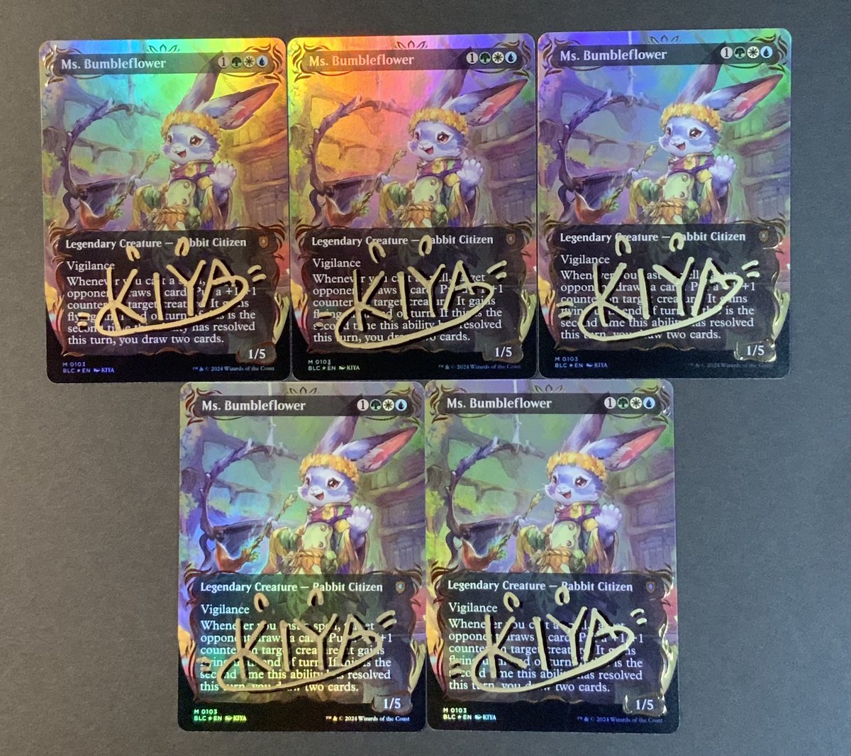 バンブルフラワー夫人」のアーティストプルーフを描きました！🐰 東京