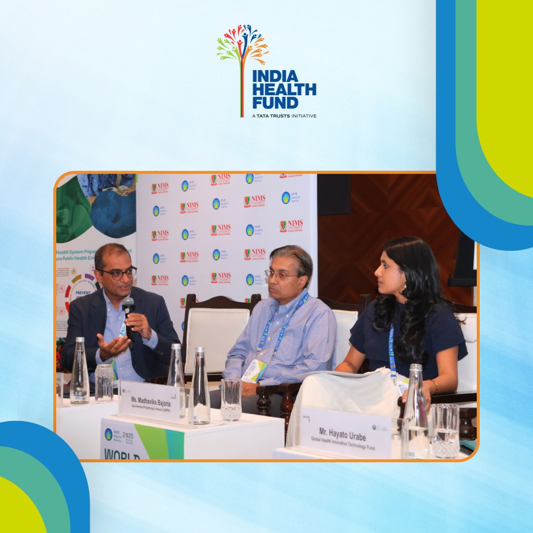 IndiaHealthFund's tweet photo. IHF &amp; Jhpiego led a panel on sustainable financing for EID preparedness at #WorldHealthSummit. Key takeaway: we must shift from reactive to proactive funding, center communities, and embrace cross-sector innovation to strengthen health systems.
#EIDPreparedness #GlobalHealth https://t.co/QckxyLS8b3