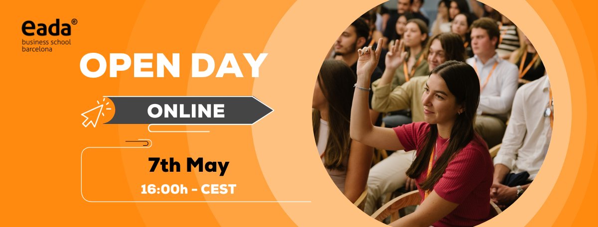 🎓 Ready to take the next step in your career?
Join us for our Online Open Day dedicated to EADA’s International Masters &amp; MBA programmes.

📅 7 May 2025
🕓 04.00pm CEST
💻 Online event

📌 Register now and be part of the EADA community: landings.eada.edu/en/events/2025…