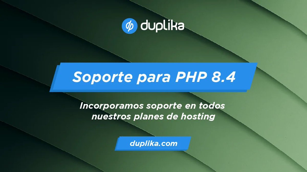 Incorporamos soporte para la última versión de PHP 8.4 en todos nuestros servidores: duplika.com/blog/soporte-p…