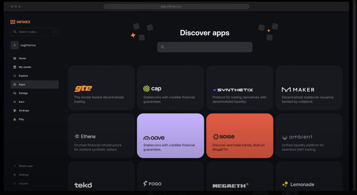 <a href="/synthetix_io/">Synthetix ⚔️</a> shown as one of the early apps on <a href="/infinex_app/">Infinex</a> Connect 👀