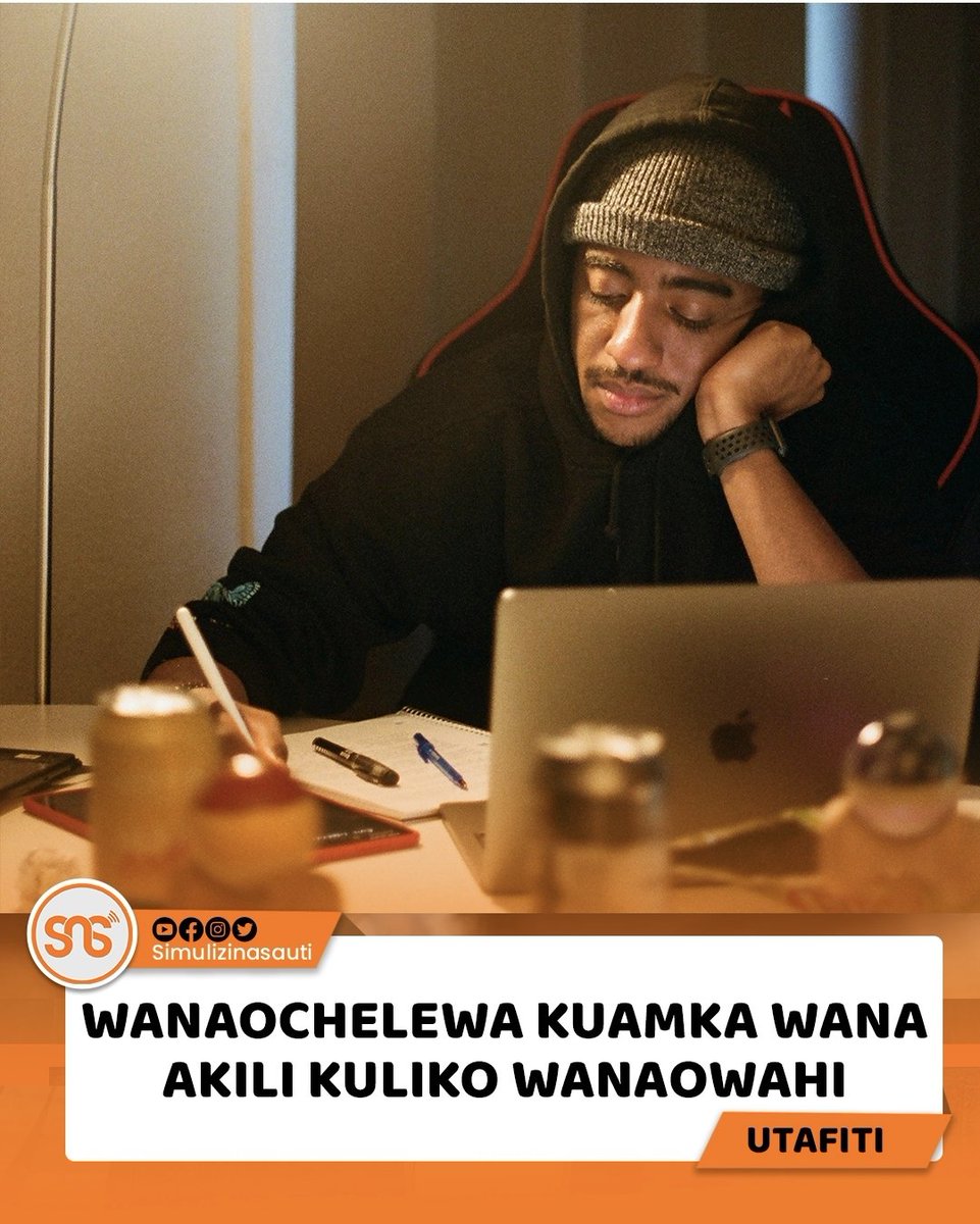 Utafiti kutoka  Imperial Collenge London,

Umebaini kuwa wanaochelewa kuamka wana akili zaidi kuliko wanao wahi kudamka asubuhi...

Habari kamili....

Screenshot kwa Comments 👇
