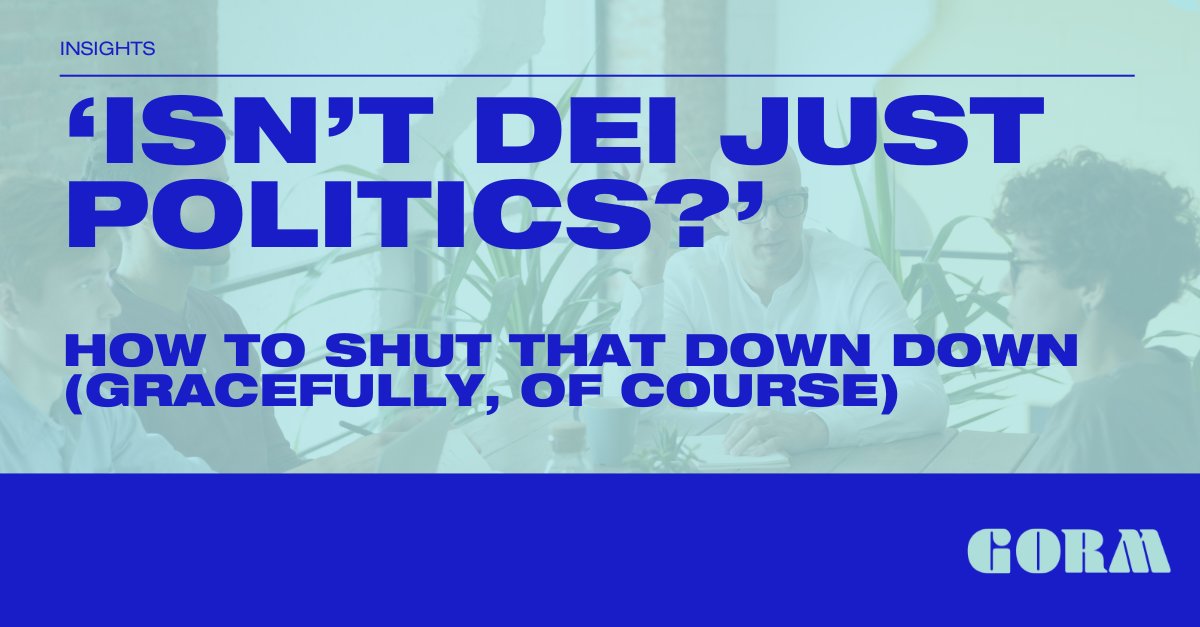 GormMedia's tweet image. If your team’s allergic to DEI, we need to talk 😅

We’ve broken down how to turn those “DEI is just politics” moments into teachable wins.

Read now, lead better tomorrow: gormmedia.com/resources/isnt…

#WorkplaceInclusion #DEIStrategy #HandlingDEIBacklash #InclusiveLeadershipTips