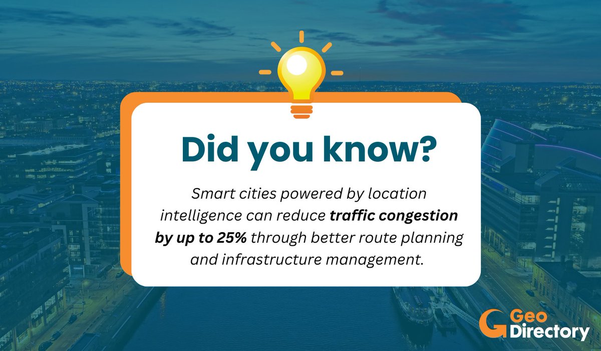 Did you know? According to the <a href="/World/">WORLD</a> Economic Forum, smart cities powered by location intelligence can reduce traffic congestion by up to 25% through improved route planning and infrastructure management. 🚦📍

#LocationIntelligence #LocationData