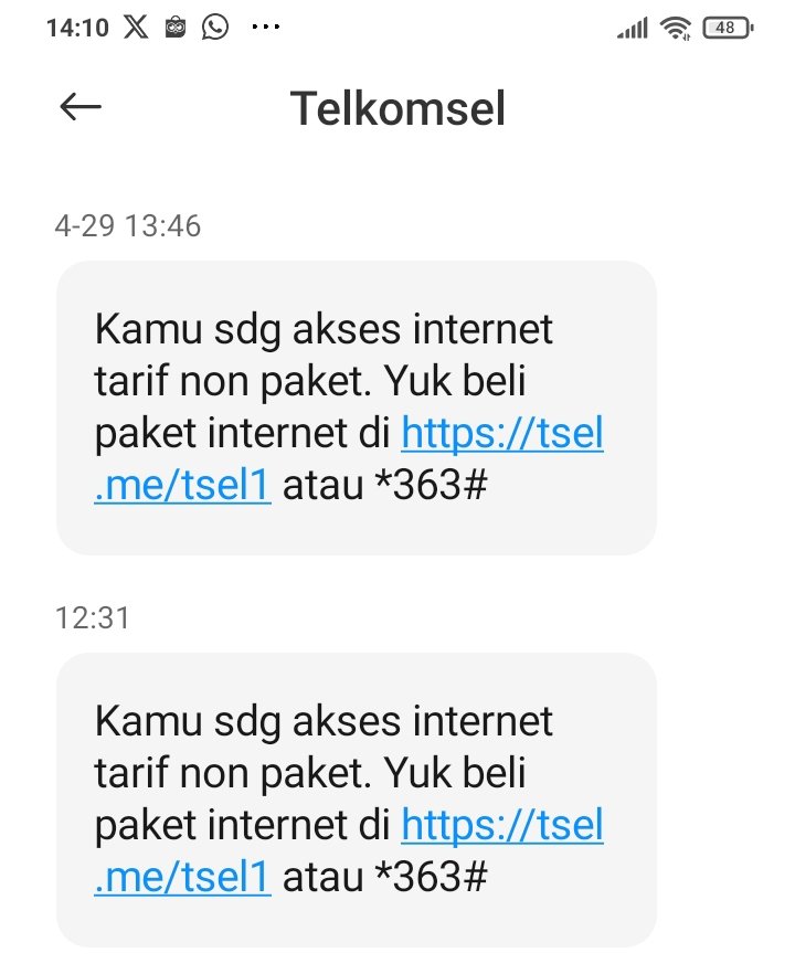 KOeyanz's tweet photo. Halo @Telkomsel apakah pulsa yg kita punya selalu berkurang tanpa kita gunakan?? Ini namanya pencurian pulsa! Saya cuma wifi di rumah tidak aktifkan mobile data selalu mendapat pesan "kamu sdg akses internet tarif non paket! " Jelas2 tidak aktifkan datanya kok dipotong? @YLKI_ID https://t.co/Vg0hapBksb