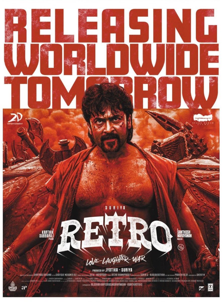 T Siva (@tsivaamma) on Twitter photo Heard that the expectations for
#Retro movie are really good and positive!
Wishing all the best to the talented <a href="/Suriya_offl/">Suriya Sivakumar</a> , team of <a href="/karthiksubbaraj/">karthik subbaraj</a> and <a href="/2D_ENTPVTLTD/">2D Entertainment</a> <a href="/stonebenchers/">Stone Bench</a> Heard that the expectations for
#Retro movie are really good and positive!
Wishing all the best to the talented <a href="/Suriya_offl/">Suriya Sivakumar</a> , team of <a href="/karthiksubbaraj/">karthik subbaraj</a> and <a href="/2D_ENTPVTLTD/">2D Entertainment</a> <a href="/stonebenchers/">Stone Bench</a>