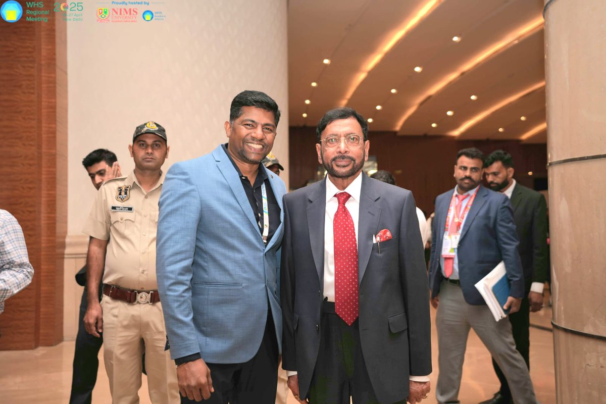 🌟 Gratitude to a Visionary Leader 🌟

Meeting Dr. Balvir Tomar, <a href="/nimschairman_/">Prof. (Dr.) Balvir S. Tomar</a>  , President of the <a href="/WorldHealthSmt/">World Health Summit</a>  World Health Summit Regional Meeting 2025 and Chancellor of NIMS University, was truly one of the most inspiring moments of the summit.

What stood out the most