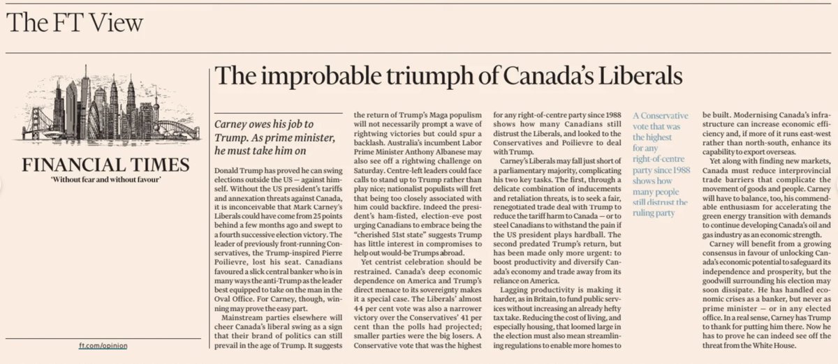 <a href="/marioricciard18/">Mario Ricciardi</a> <a href="/amicoFaralla/">Giuliano Santoro</a> <a href="/andreacarugati/">andrea carugati</a> <a href="/AndreaRoventini/">Andrea Roventini</a> <a href="/geascanca/">Gea Scancarello</a> <a href="/paologerbaudo/">Paolo Gerbaudo</a> <a href="/FrancesDiBi/">Francesca De Benedetti</a> <a href="/AndreaCapussela/">Andrea Capussela</a> <a href="/FurioGarbagnati/">furio garbagnati</a> <a href="/furiacervelli/">Roberto Ciccarelli</a> Poi Mario ci sono i compagni facinorosi FT: "He has handled economic crises as a banker, but never as prime minister - or in any elected office. In a real sense, Carney has Trump to thank for putting him there. Now he has to prove he can indeed see off the threat from the White."