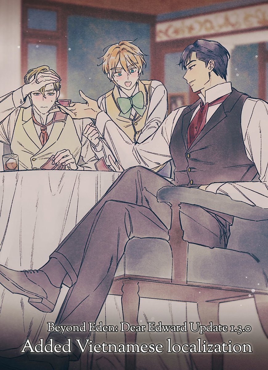 에덴의 너머: 디어 에드워드 Steam 영문판에 베트남어가 추가되었다는 소식을 전해드려요! 신규 언어 추가 기념 일러스트도 함께 올려봅니다 ( • ᴗ - ) ✧