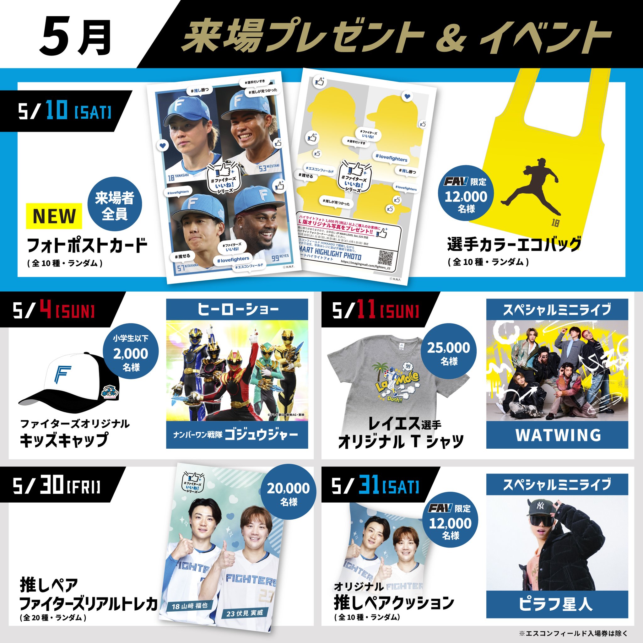 北海道日本ハムファイターズ　　ポストカード 全種類 北海道日本ハムファイターズ - 日ハムグッズ ファイル ポスト