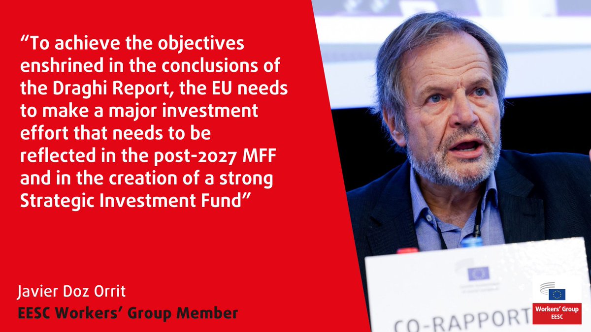 WorkersEESC's tweet photo. The #EESCplenary is discussing @EESC_ECO's opinion on the EESC's recommendations on reform & investment proposals for the 2024-2025 #EUSemester cycle by @JavierDoz1, @Diamantouros and @LjahierEU.
Read more: https://t.co/pVTQiSXnwr
Follow the debate: https://t.co/ttI4RwE5O6 https://t.co/NFlUW9BJPO